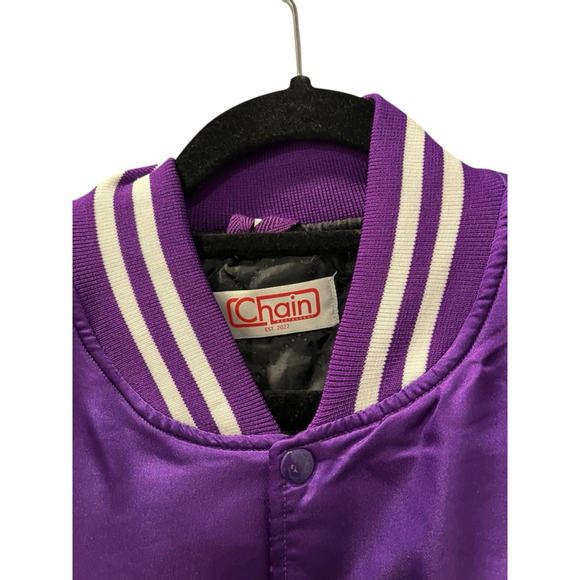 Chain I Got Sauced Jack In The Box Chenille Bomber Jacket Size XL Only 100 Made - Picture 4 of 8